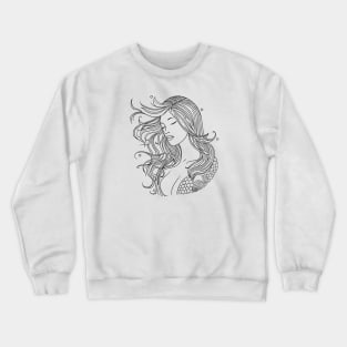 Dark mermaid lines Crewneck Sweatshirt